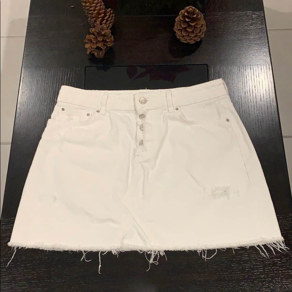 Zara Basics Skirt Short M White